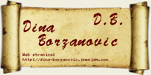 Dina Borzanović vizit kartica